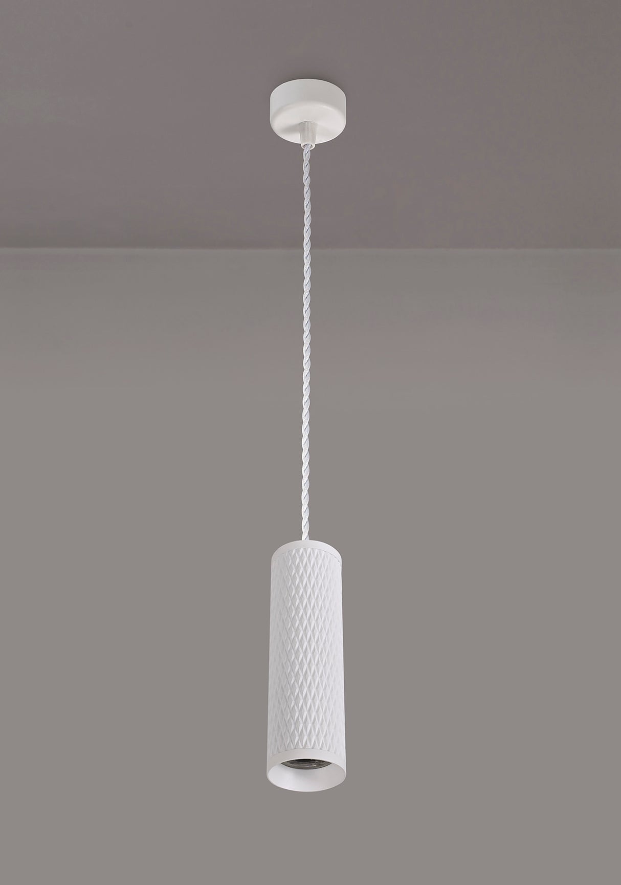 Tueart 1 Light 20cm Pendant Light GU10, Sand White