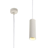 Tueart 1 Light 20cm Pendant Light GU10, Sand White
