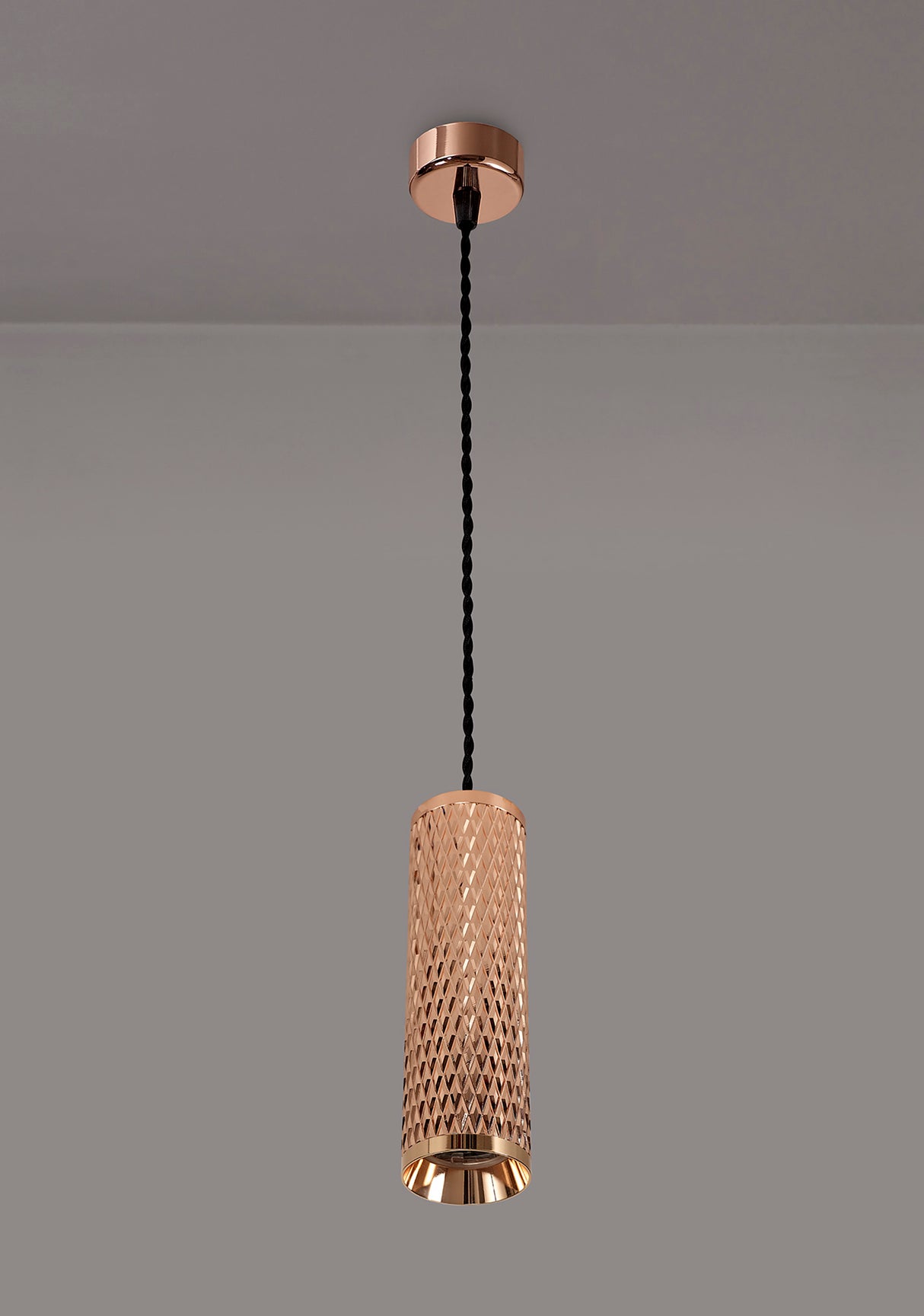 Tueart 1 Light 20cm Pendant Light GU10, Rose Gold