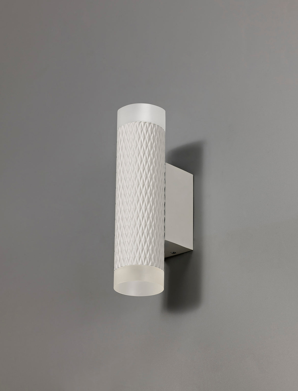 Tueart 2 Light Wall Lamp GU10, Sand White/Acrylic Rings