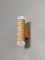 Tueart 2 Light Wall Lamp GU10, Champagne Gold/Acrylic Rings