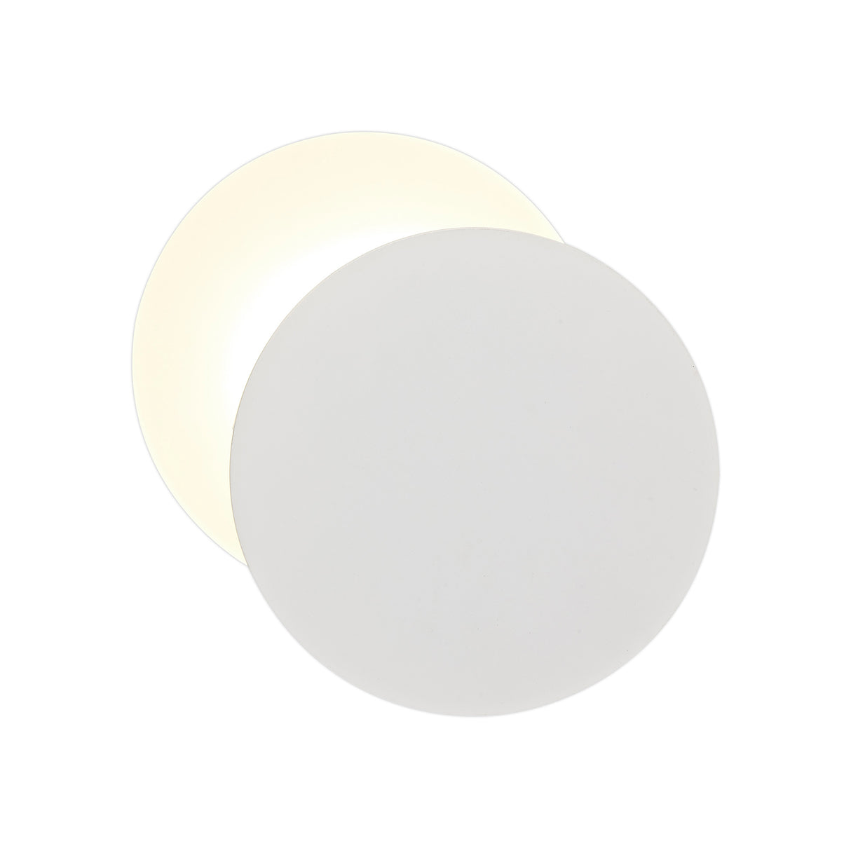 Proctor Magnetic Base Wall Lamp, 12W LED 3000K 498lm, 20/19cm Round Right Offset, Sand White/Acrylic Frosted Diffuser