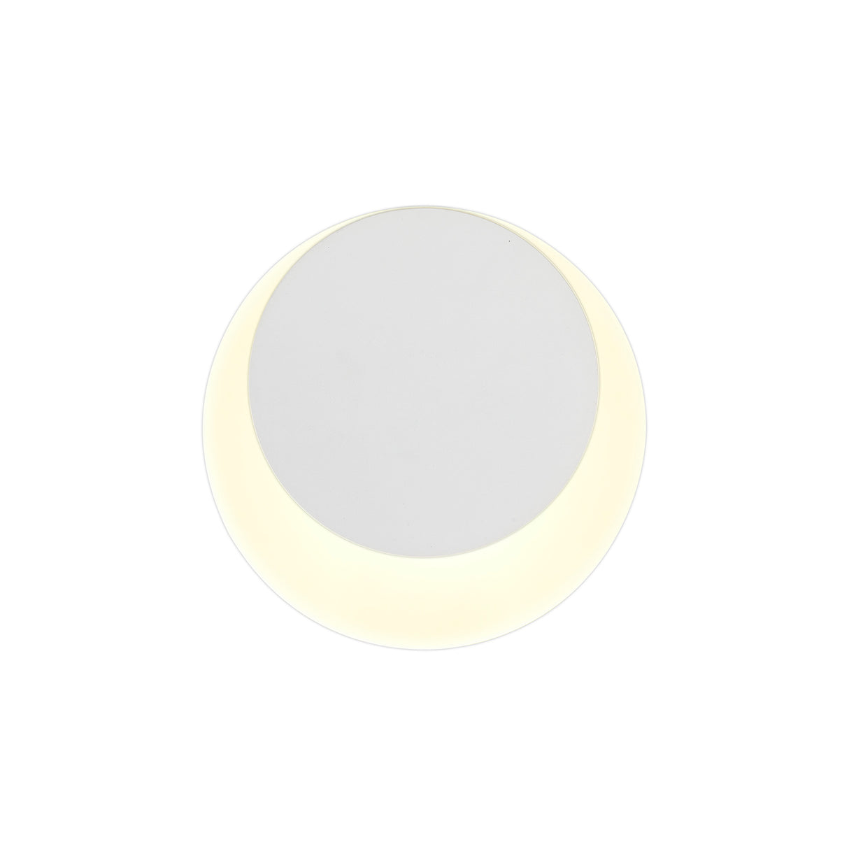 Proctor Magnetic Base Wall Lamp, 12W LED 3000K 498lm, 15/19cm Round Top Offset, Sand White/Acrylic Frosted Diffuser