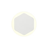 Proctor Magnetic Base Wall Lamp, 12W LED 3000K 498lm, 15/19cm Vertical Hexagonal Centre, Sand White/Round Acrylic Frosted Diffuser
