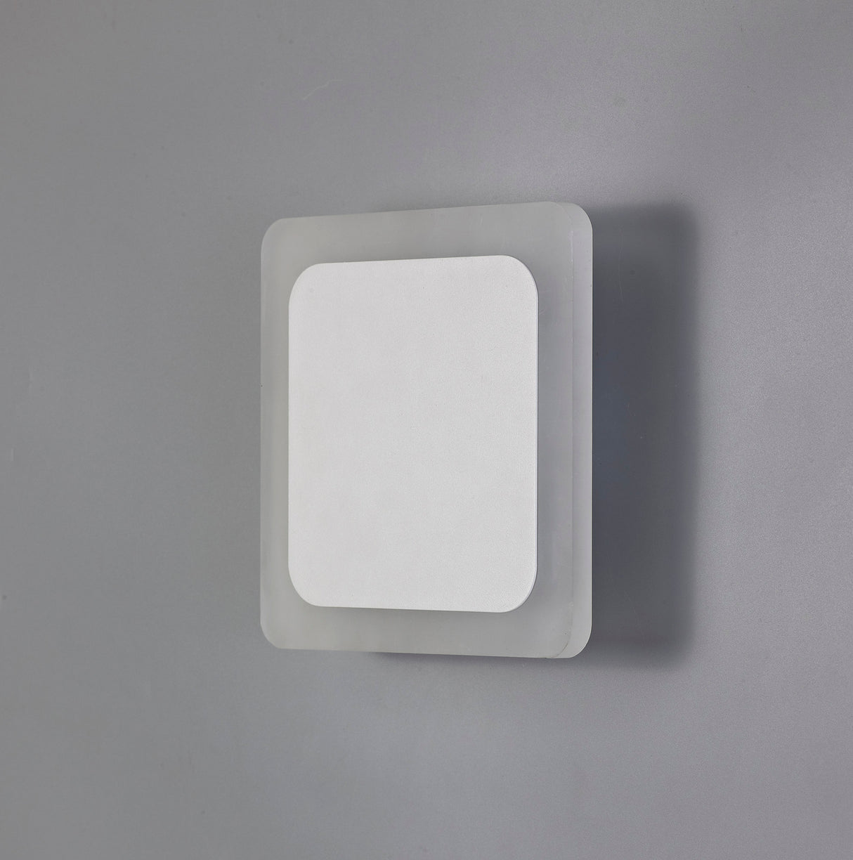 Proctor Magnetic Base Wall Lamp, 12W LED 3000K 498lm, 15/19cm Square Centre, Sand White/Acrylic Frosted Diffuser