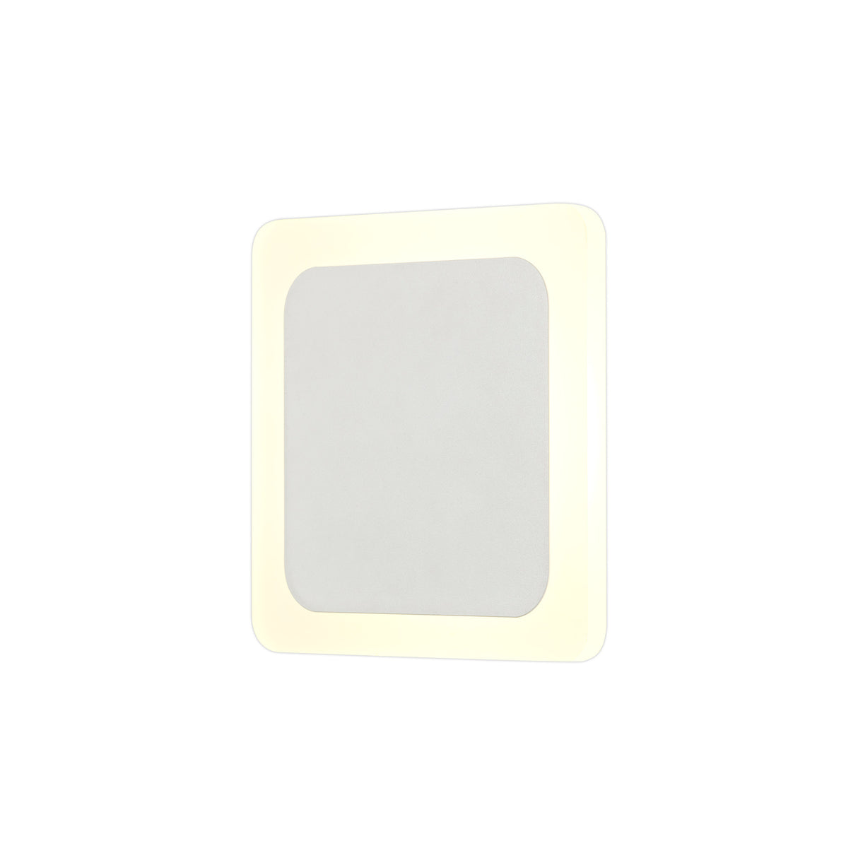 Proctor Magnetic Base Wall Lamp, 12W LED 3000K 498lm, 15/19cm Square Centre, Sand White/Acrylic Frosted Diffuser