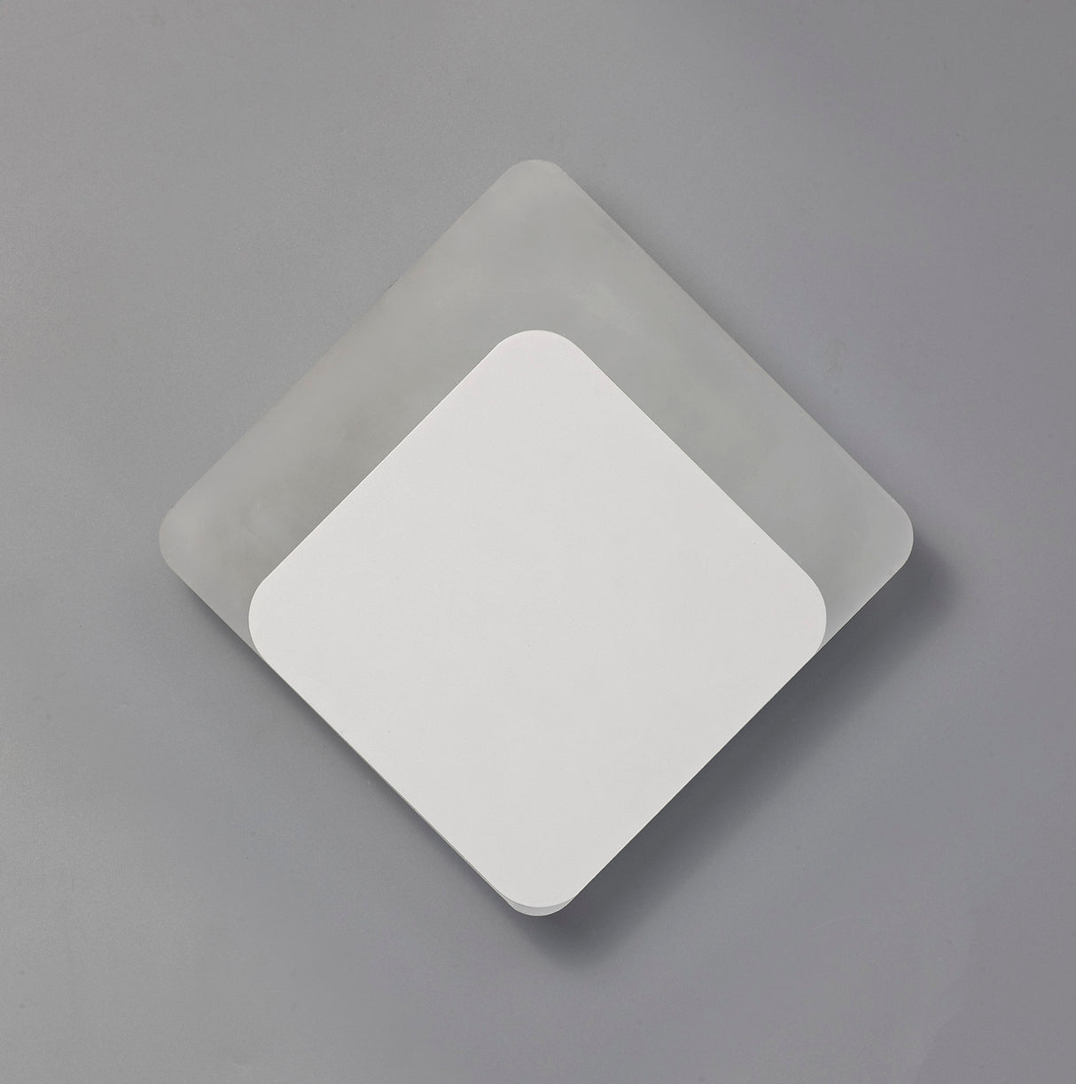 Proctor Magnetic Base Wall Lamp, 12W LED 3000K 498lm, 15/19cm Diamond Bottom Offset, Sand White/Acrylic Frosted Diffuser