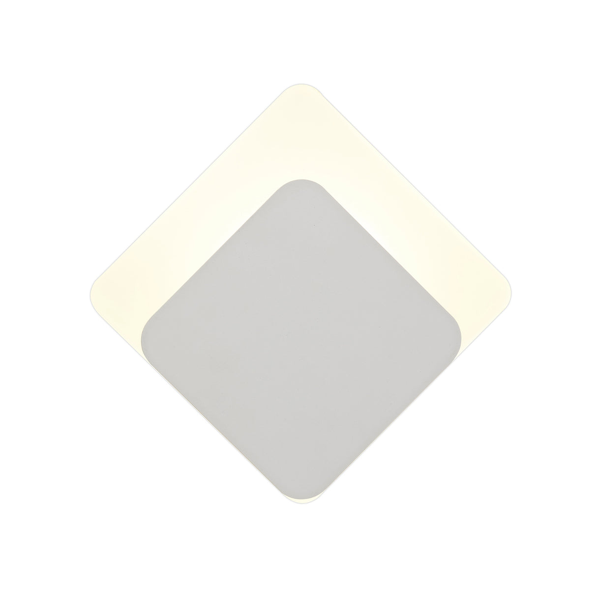 Proctor Magnetic Base Wall Lamp, 12W LED 3000K 498lm, 15/19cm Diamond Bottom Offset, Sand White/Acrylic Frosted Diffuser