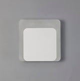 Proctor Magnetic Base Wall Lamp, 12W LED 3000K 498lm, 15/19cm Square Bottom Offset, Sand White/Acrylic Frosted Diffuser