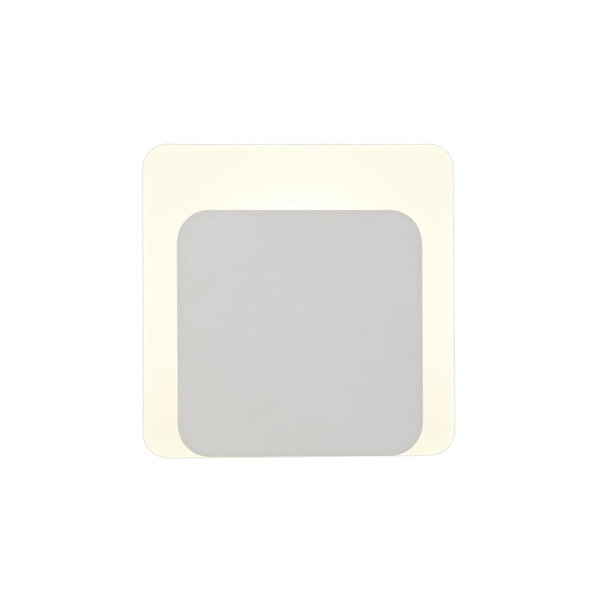 Proctor Magnetic Base Wall Lamp, 12W LED 3000K 498lm, 15/19cm Square Bottom Offset, Sand White/Acrylic Frosted Diffuser
