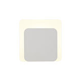 Proctor Magnetic Base Wall Lamp, 12W LED 3000K 498lm, 15/19cm Square Bottom Offset, Sand White/Acrylic Frosted Diffuser