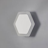 Proctor Magnetic Base Wall Lamp, 12W LED 3000K 498lm, 15/19cm Horizontal Hexagonal Centre, Sand White/Acrylic Frosted Diffuser