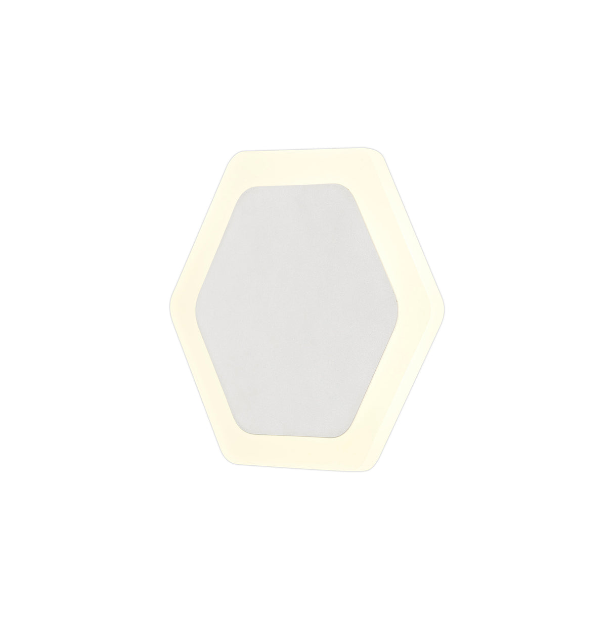 Proctor Magnetic Base Wall Lamp, 12W LED 3000K 498lm, 15/19cm Horizontal Hexagonal Centre, Sand White/Acrylic Frosted Diffuser