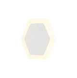 Proctor Magnetic Base Wall Lamp, 12W LED 3000K 498lm, 15/19cm Horizontal Hexagonal Centre, Sand White/Acrylic Frosted Diffuser