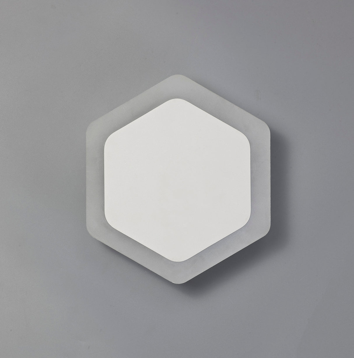 Proctor Magnetic Base Wall Lamp, 12W LED 3000K 498lm, 15/19cm Vertical Hexagonal Centre, Sand White/Acrylic Frosted Diffuser