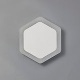 Proctor Magnetic Base Wall Lamp, 12W LED 3000K 498lm, 15/19cm Vertical Hexagonal Centre, Sand White/Acrylic Frosted Diffuser