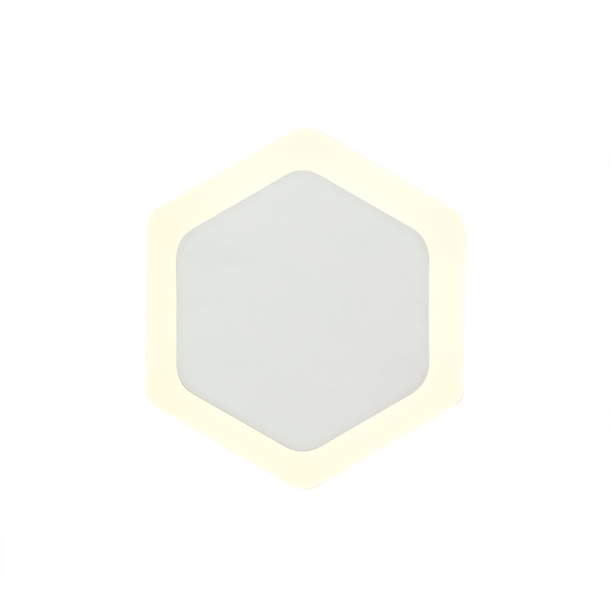 Proctor Magnetic Base Wall Lamp, 12W LED 3000K 498lm, 15/19cm Vertical Hexagonal Centre, Sand White/Acrylic Frosted Diffuser
