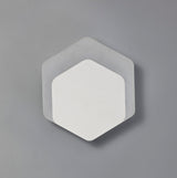 Proctor Magnetic Base Wall Lamp, 12W LED 3000K 498lm, 15/19cm Vertical Hexagonal Bottom Offset, Sand White/Acrylic Frosted Diffuser