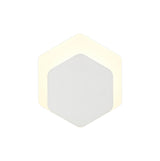 Proctor Magnetic Base Wall Lamp, 12W LED 3000K 498lm, 15/19cm Vertical Hexagonal Bottom Offset, Sand White/Acrylic Frosted Diffuser