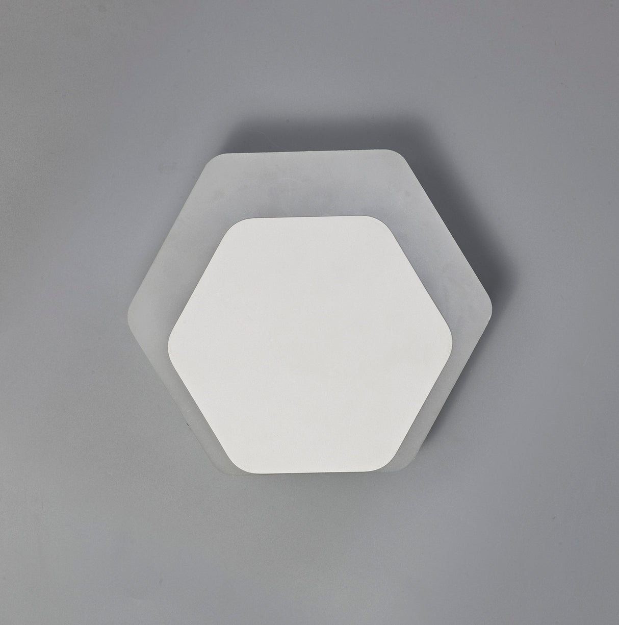 Proctor Magnetic Base Wall Lamp, 12W LED 3000K 498lm, 15/19cm Horizontal Hexagonal Bottom Offset, Sand White/Acrylic Frosted Diffuser