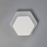 Proctor Magnetic Base Wall Lamp, 12W LED 3000K 498lm, 15/19cm Horizontal Hexagonal Bottom Offset, Sand White/Acrylic Frosted Diffuser