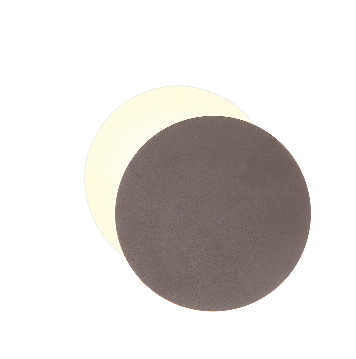 Proctor Magnetic Base Wall Lamp, 12W LED 3000K 498lm, 20/19cm Round Right Offset, Coffee/Acrylic Frosted Diffuser