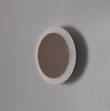 Proctor Magnetic Base Wall Lamp, 12W LED 3000K 498lm, 15/19cm Round Centre, Coffee/Acrylic Frosted Diffuser