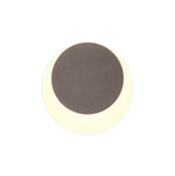 Proctor Magnetic Base Wall Lamp, 12W LED 3000K 498lm, 15/19cm Round Top Offset, Coffee/Acrylic Frosted Diffuser