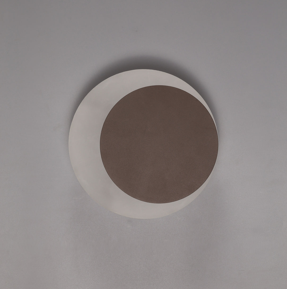 Proctor Magnetic Base Wall Lamp, 12W LED 3000K 498lm, 15/19cm Round Right Offset, Coffee/Acrylic Frosted Diffuser
