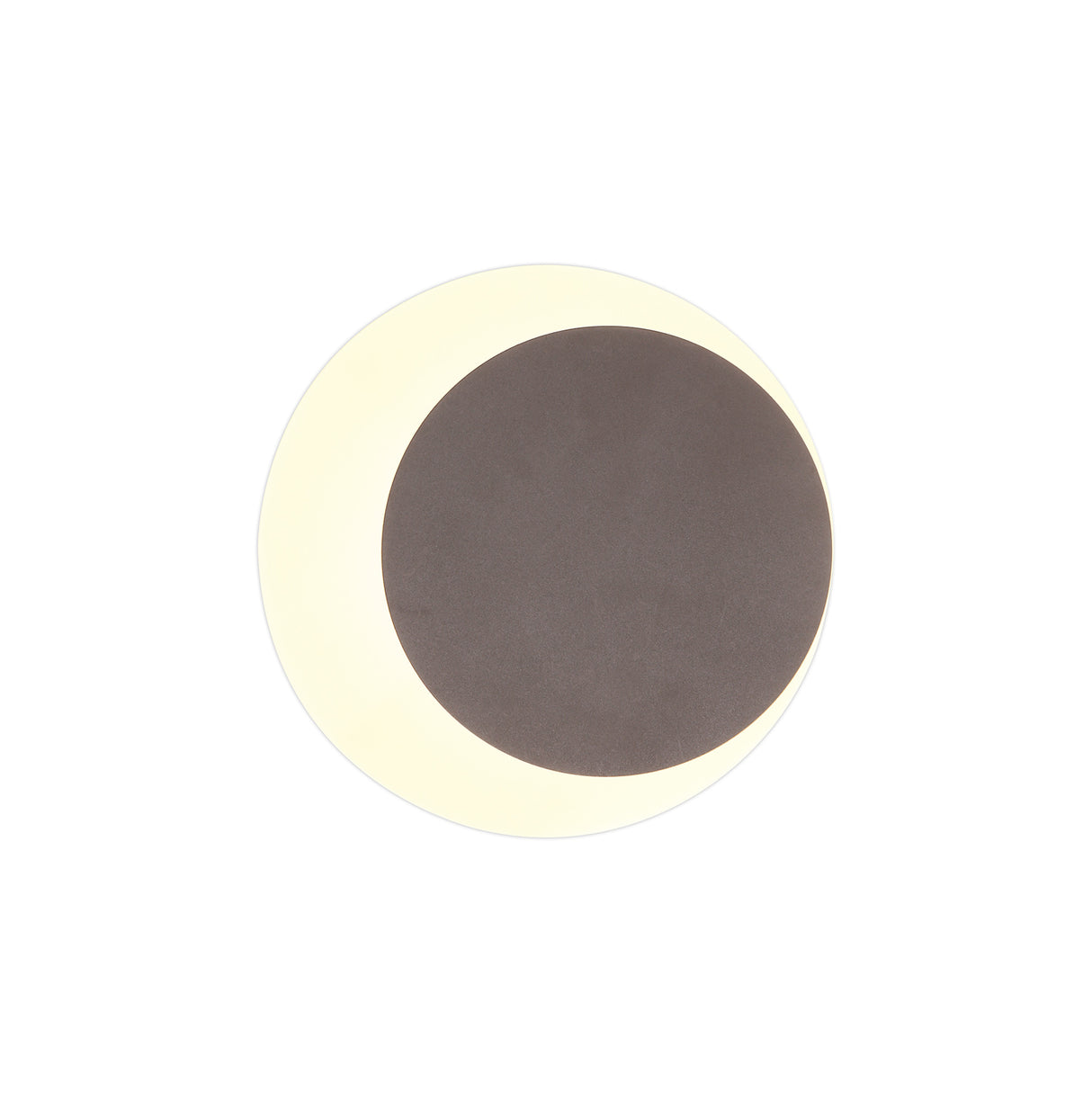 Proctor Magnetic Base Wall Lamp, 12W LED 3000K 498lm, 15/19cm Round Right Offset, Coffee/Acrylic Frosted Diffuser