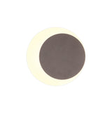 Proctor Magnetic Base Wall Lamp, 12W LED 3000K 498lm, 15/19cm Round Right Offset, Coffee/Acrylic Frosted Diffuser
