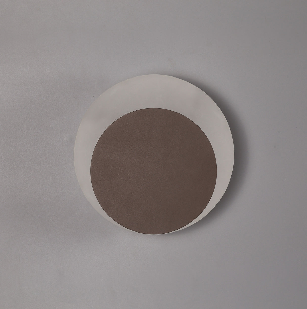 Proctor Magnetic Base Wall Lamp, 12W LED 3000K 498lm, 15/19cm Round Bottom Offset, Coffee/Acrylic Frosted Diffuser