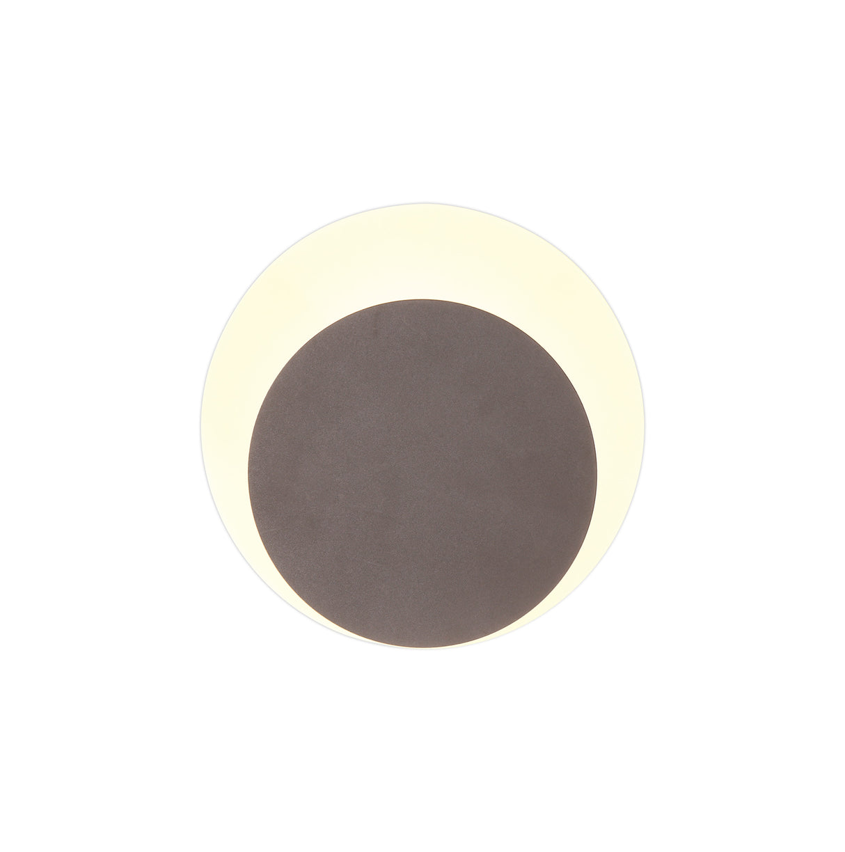 Proctor Magnetic Base Wall Lamp, 12W LED 3000K 498lm, 15/19cm Round Bottom Offset, Coffee/Acrylic Frosted Diffuser