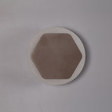 Proctor Magnetic Base Wall Lamp, 12W LED 3000K 498lm, 15cm Horizontal Hexagonal 19cm Round Centre, Coffee/Acrylic Frosted Diffuser