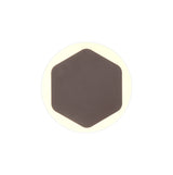 Proctor Magnetic Base Wall Lamp, 12W LED 3000K 498lm, 15cm Vertical Hexagonal 19cm Round Centre, Coffee/Acrylic Frosted Diffuser