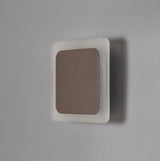 Proctor Magnetic Base Wall Lamp, 12W LED 3000K 498lm, 15/19cm Square Centre, Coffee/Acrylic Frosted Diffuser