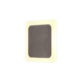 Proctor Magnetic Base Wall Lamp, 12W LED 3000K 498lm, 15/19cm Square Centre, Coffee/Acrylic Frosted Diffuser
