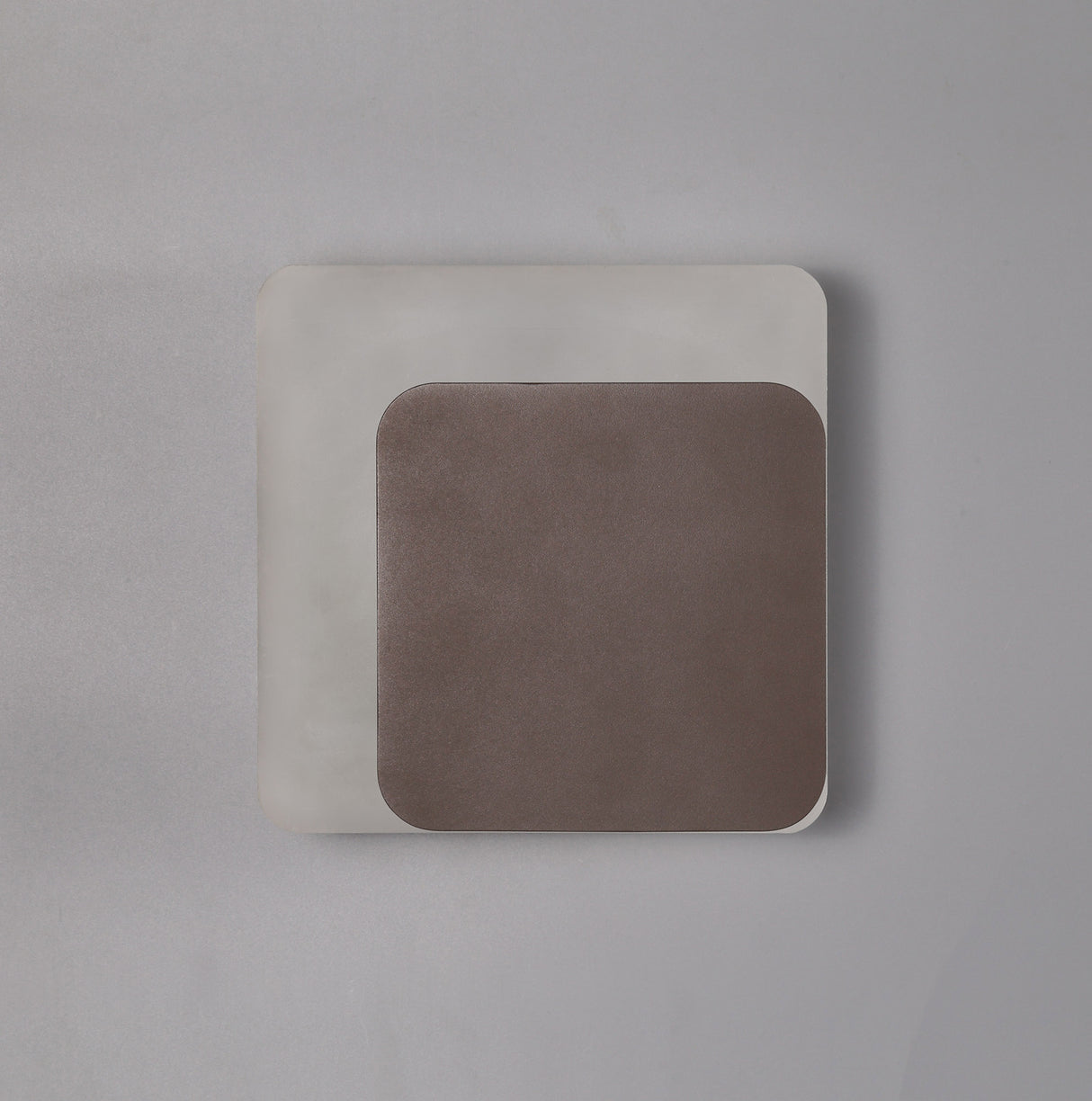 Proctor Magnetic Base Wall Lamp, 12W LED 3000K 498lm, 15/19cm Square Right Offset, Coffee/Acrylic Frosted Diffuser