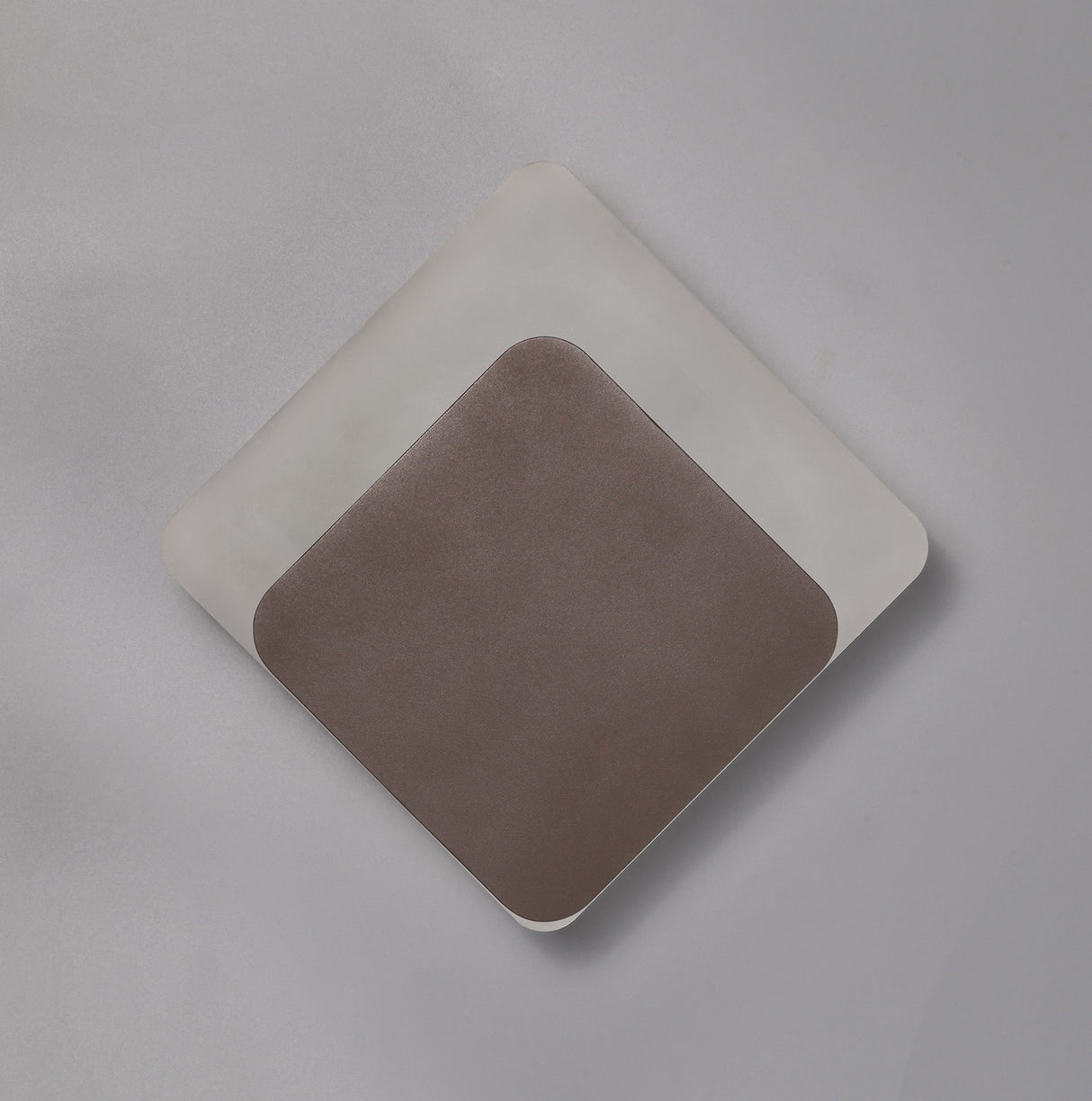 Proctor Magnetic Base Wall Lamp, 12W LED 3000K 498lm, 15/19cm Diamond Bottom Offset, Coffee/Acrylic Frosted Diffuser