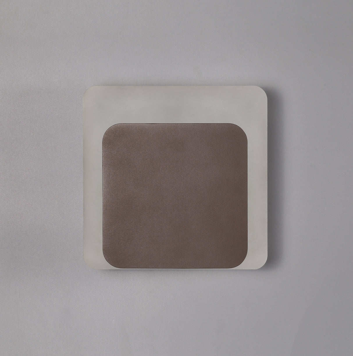 Proctor Magnetic Base Wall Lamp, 12W LED 3000K 498lm, 15/19cm Square Bottom Offset, Coffee/Acrylic Frosted Diffuser
