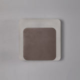 Proctor Magnetic Base Wall Lamp, 12W LED 3000K 498lm, 15/19cm Square Bottom Offset, Coffee/Acrylic Frosted Diffuser