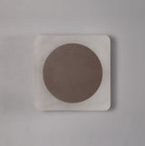 Proctor Magnetic Base Wall Lamp, 12W LED 3000K 498lm, 15cm Round 19cm Square Centre, Coffee/Acrylic Frosted Diffuser