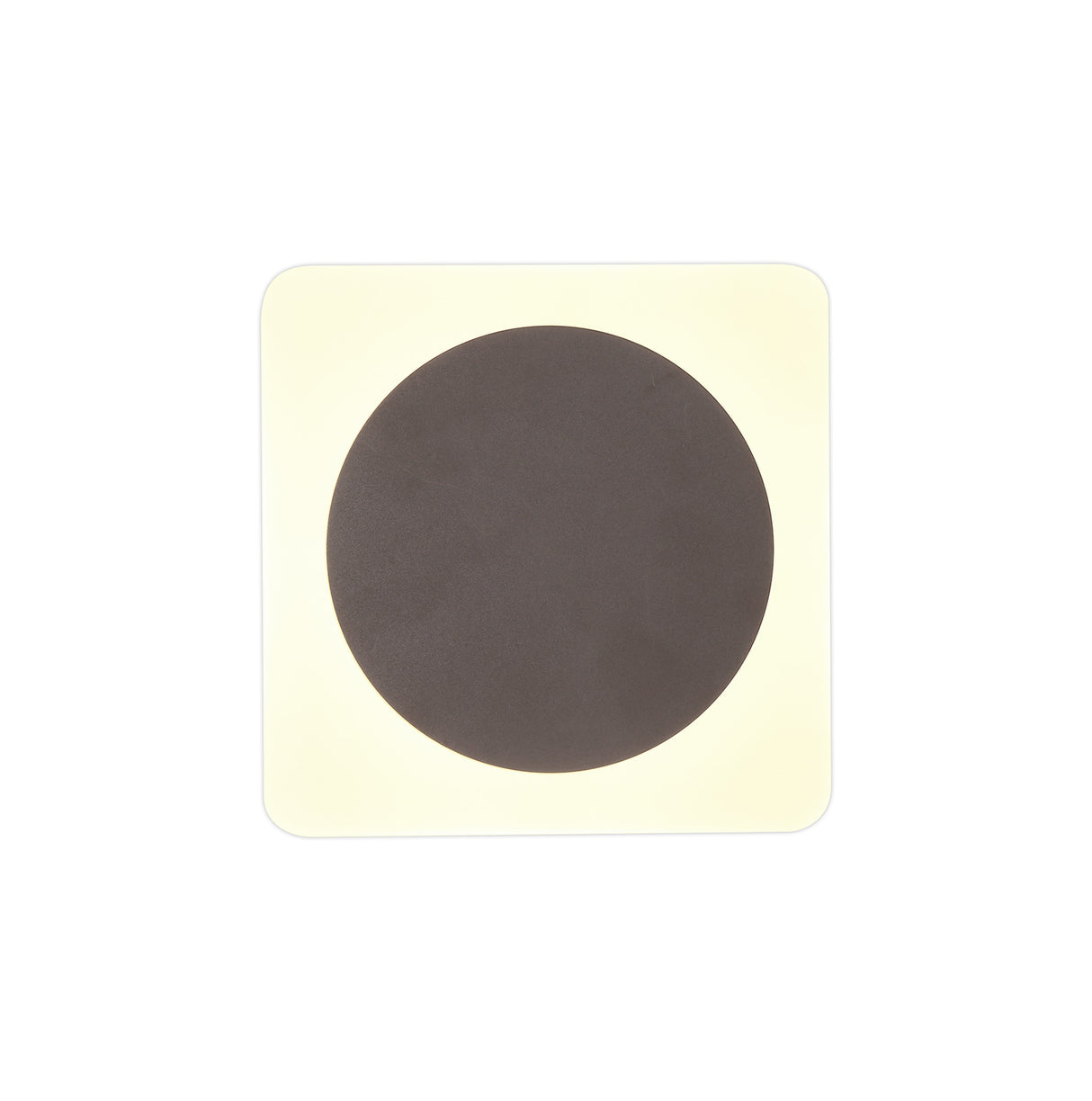 Proctor Magnetic Base Wall Lamp, 12W LED 3000K 498lm, 15cm Round 19cm Square Centre, Coffee/Acrylic Frosted Diffuser