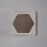 Proctor Magnetic Base Wall Lamp, 12W LED 3000K 498lm, 15cm Horizontal Hexagonal 19cm Square Centre, Coffee/Acrylic Frosted Diffuser