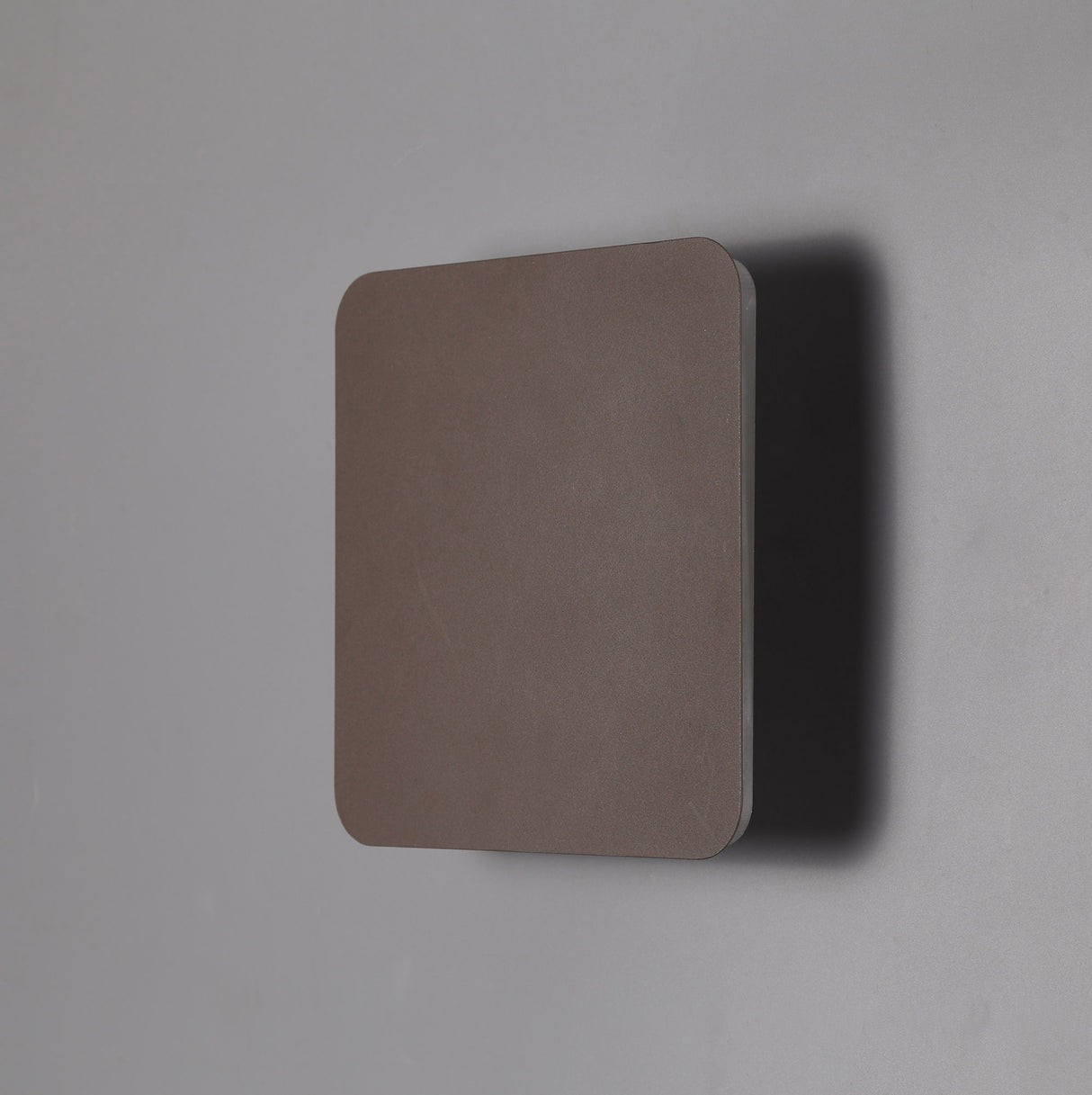 Proctor Magnetic Base Wall Lamp, 12W LED 3000K 498lm, 20/19cm Square Centre, Coffee/Acrylic Frosted Diffuser