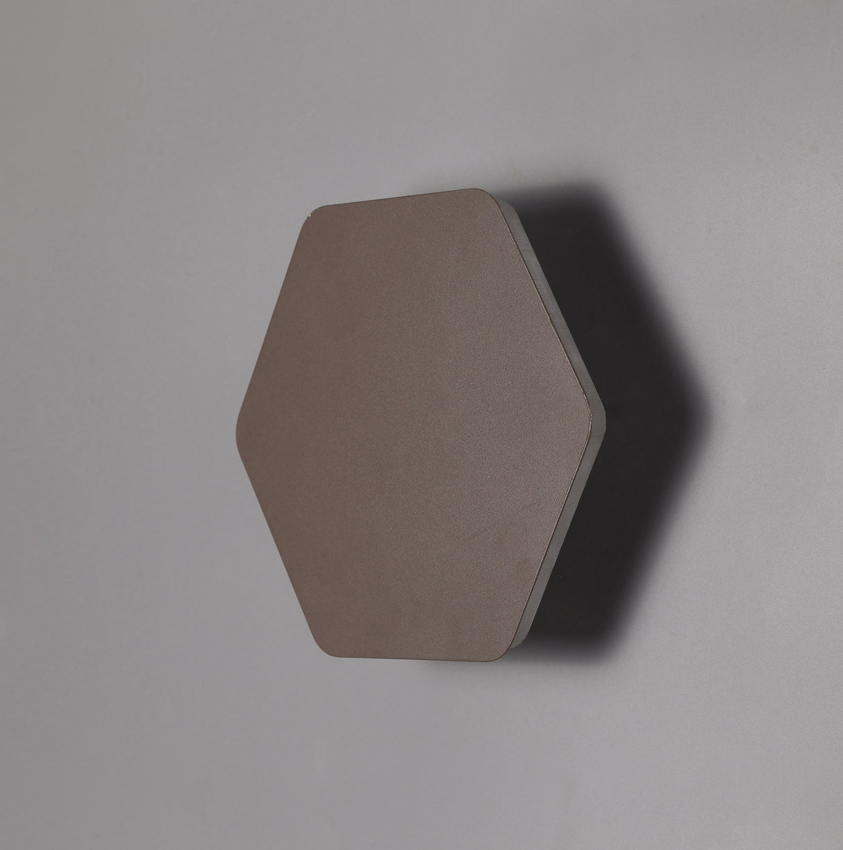 Proctor Magnetic Base Wall Lamp, 12W LED 3000K 498lm, 20/19cm Horizontal Hexagonal Centre, Coffee/Acrylic Frosted Diffuser
