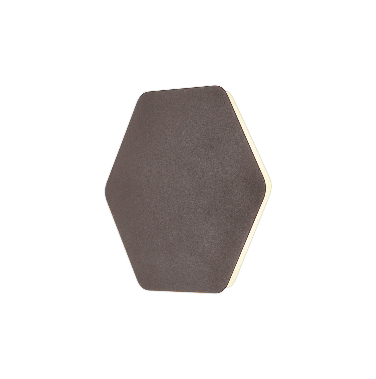 Proctor Magnetic Base Wall Lamp, 12W LED 3000K 498lm, 20/19cm Horizontal Hexagonal Centre, Coffee/Acrylic Frosted Diffuser
