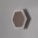 Proctor Magnetic Base Wall Lamp, 12W LED 3000K 498lm, 15/19cm Horizontal Hexagonal Centre, Coffee/Acrylic Frosted Diffuser