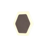 Proctor Magnetic Base Wall Lamp, 12W LED 3000K 498lm, 15/19cm Horizontal Hexagonal Centre, Coffee/Acrylic Frosted Diffuser