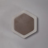 Proctor Magnetic Base Wall Lamp, 12W LED 3000K 498lm, 15/19cm Vertical Hexagonal Centre, Coffee/Acrylic Frosted Diffuser